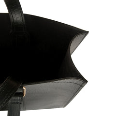 ZINNIA 2PEC BLACK CROCODILE HANDBAG
