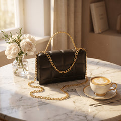 LYON BLACK CROSS BODY BAG