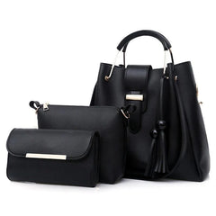 ASTER 3 PIECE BLACK HANDBAG