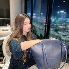 ROSE BLUE TOTE HANDBAG