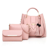 ASTER 3 PIECE PINK HAND BAG