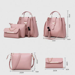 ASTER 3 PIECE PINK HAND BAG
