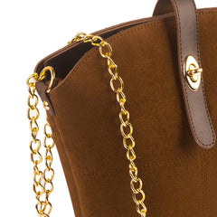 Sable Suede chain bag brown