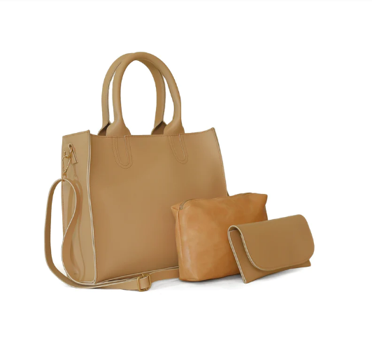 VERONA 3PIECE BEIGE HANDBAG