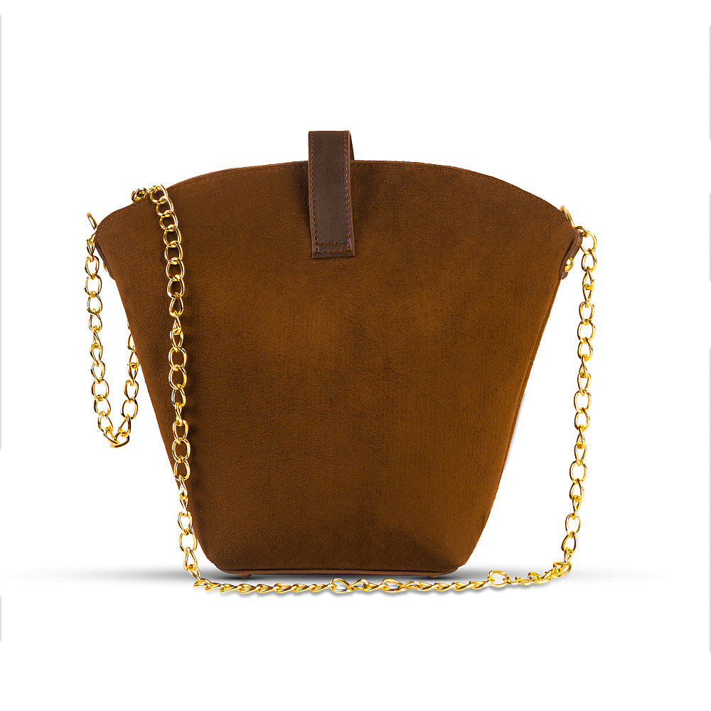 Sable Suede chain bag brown