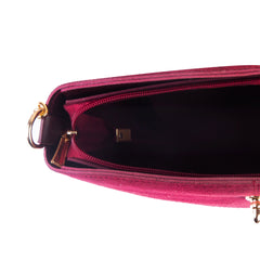 Sable Suede chain bag maroon