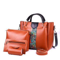 4 Piece Brown handbag