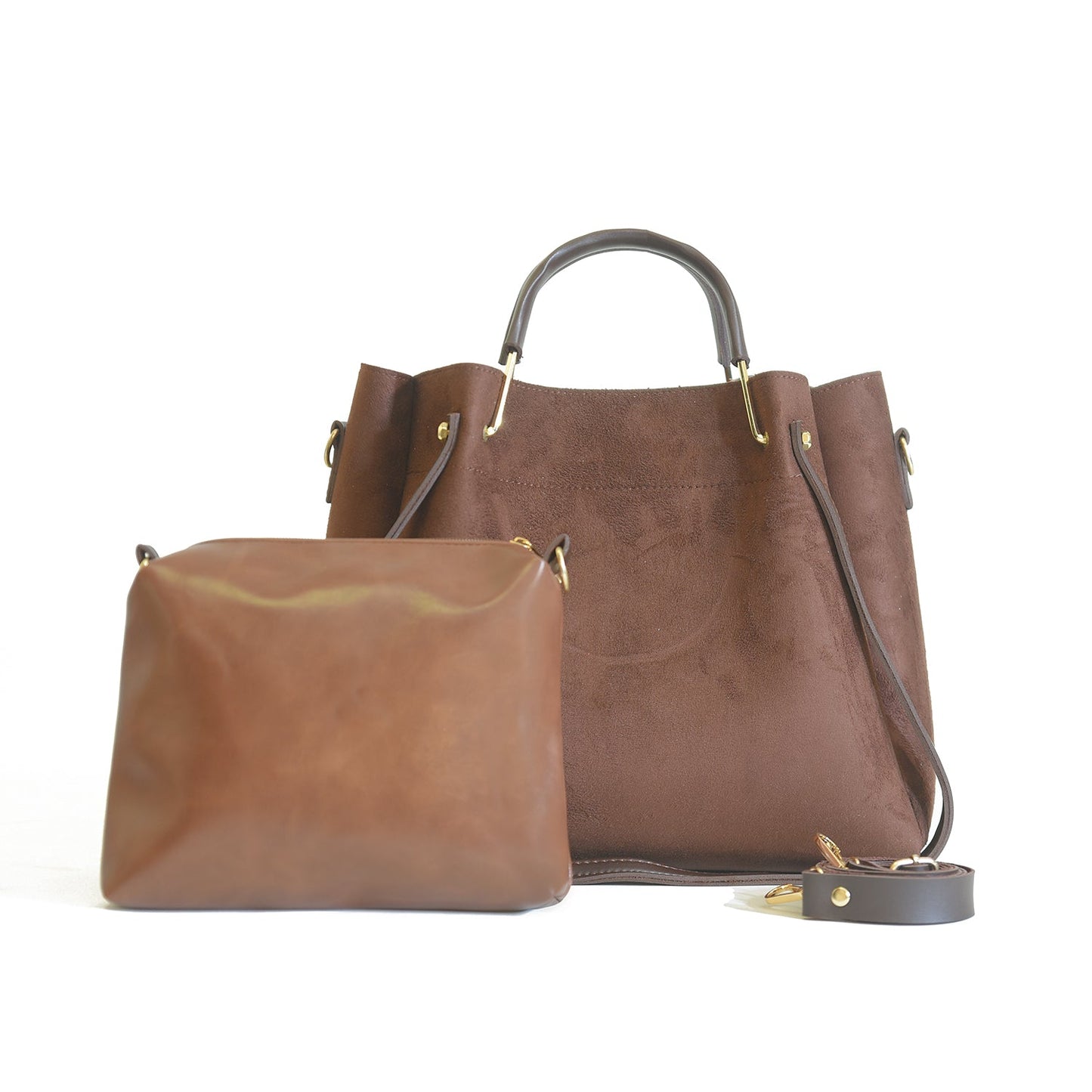 ZARA Suede Brown Bag