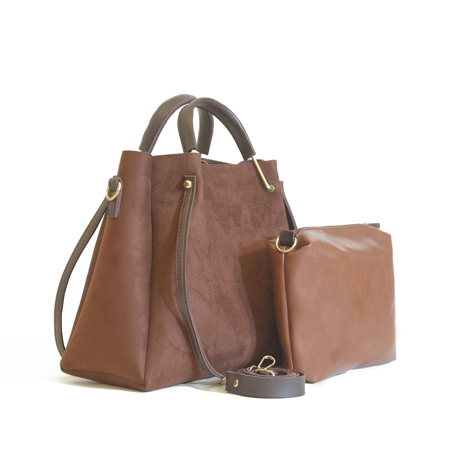 ZARA Suede Brown Bag