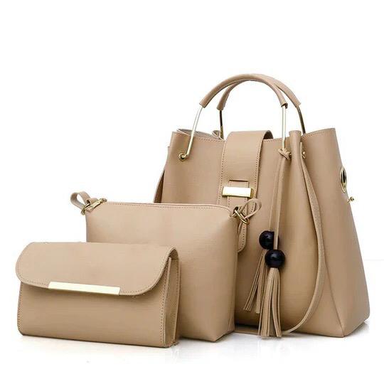 ASTER   3 PIECE BEIGE HANDBAG