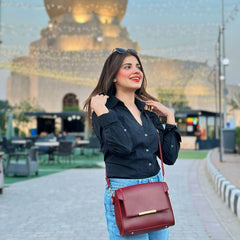 DOVE MEROON HANDBAG
