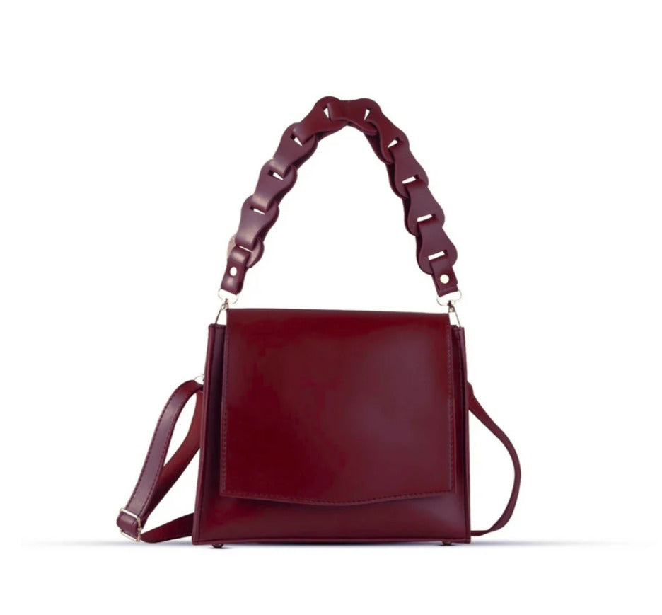 NAVAN MEROON HANDBAG