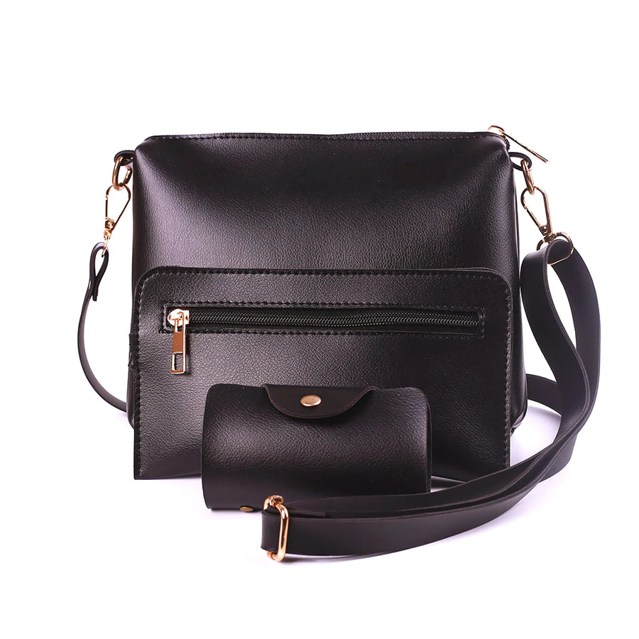 4 piece Black handbag