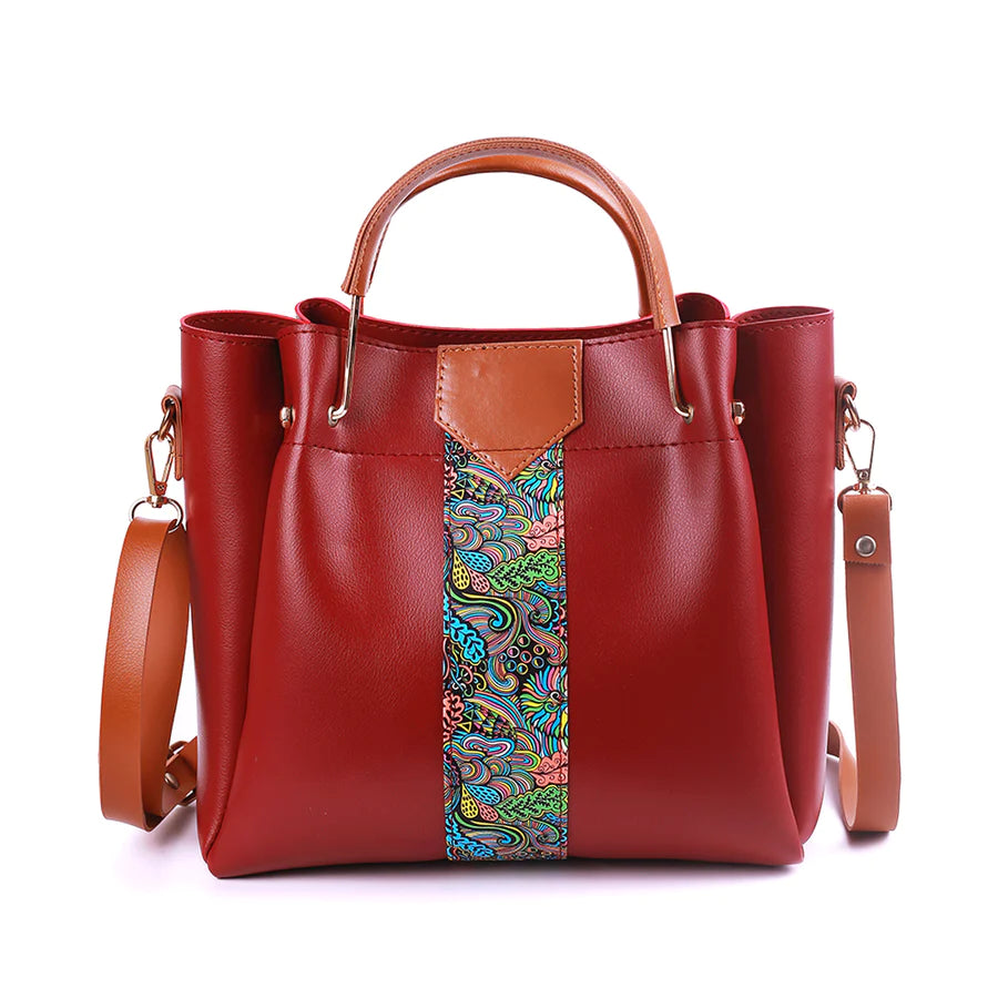 4 piece Maroon handbag