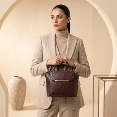 ROYAL EMBER CHOCO  BROWN HANDBAG