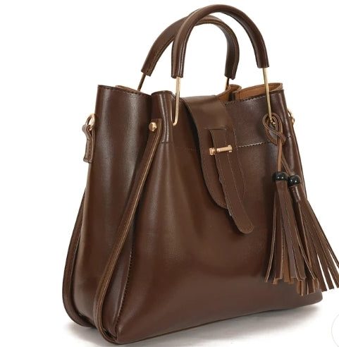 ASTER 3 PIECE CHOCO BROWN HANDBAG