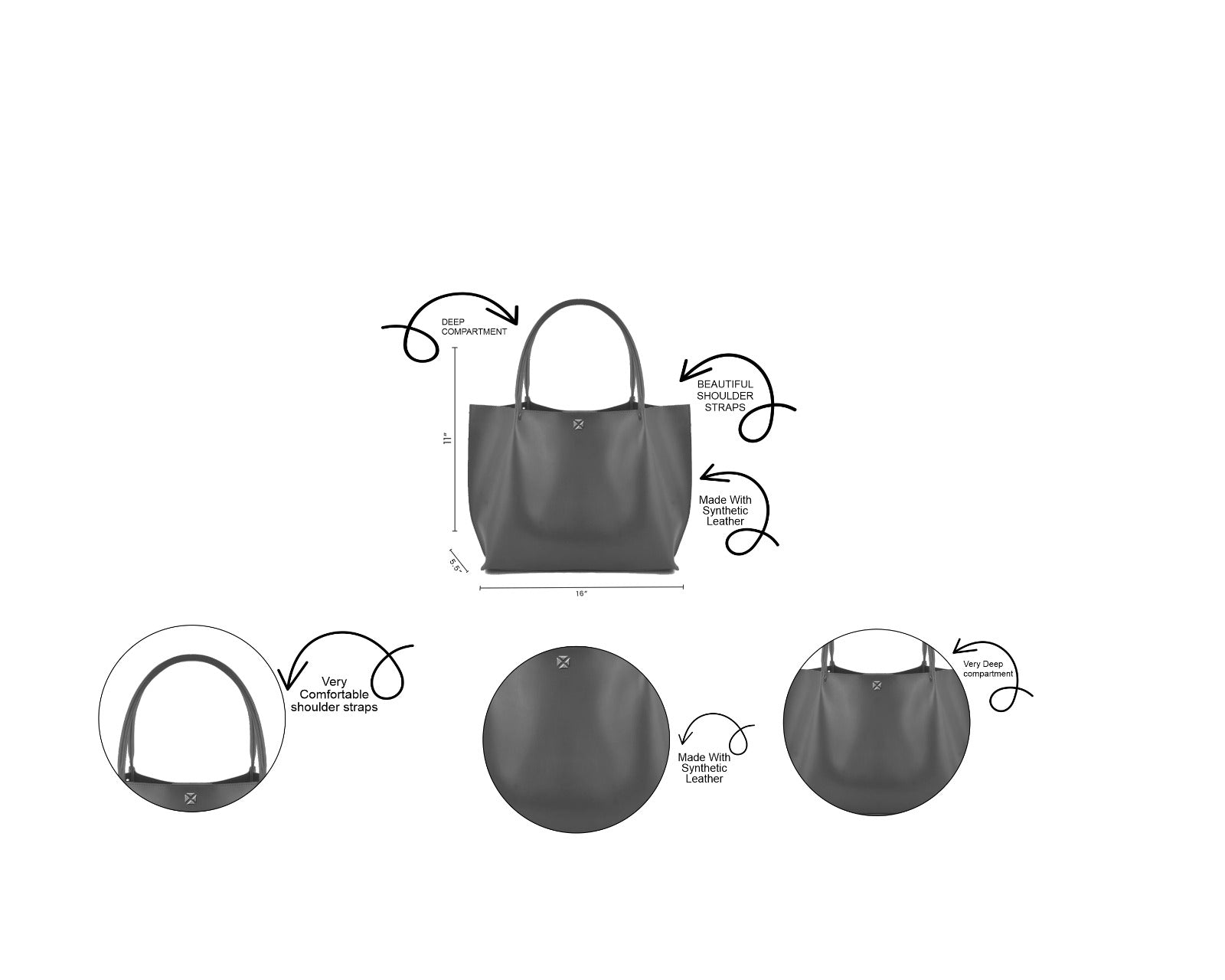 BREEZE TOTE BLACK BAG