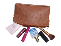 TULIP MAKEUP POUCH BROWN