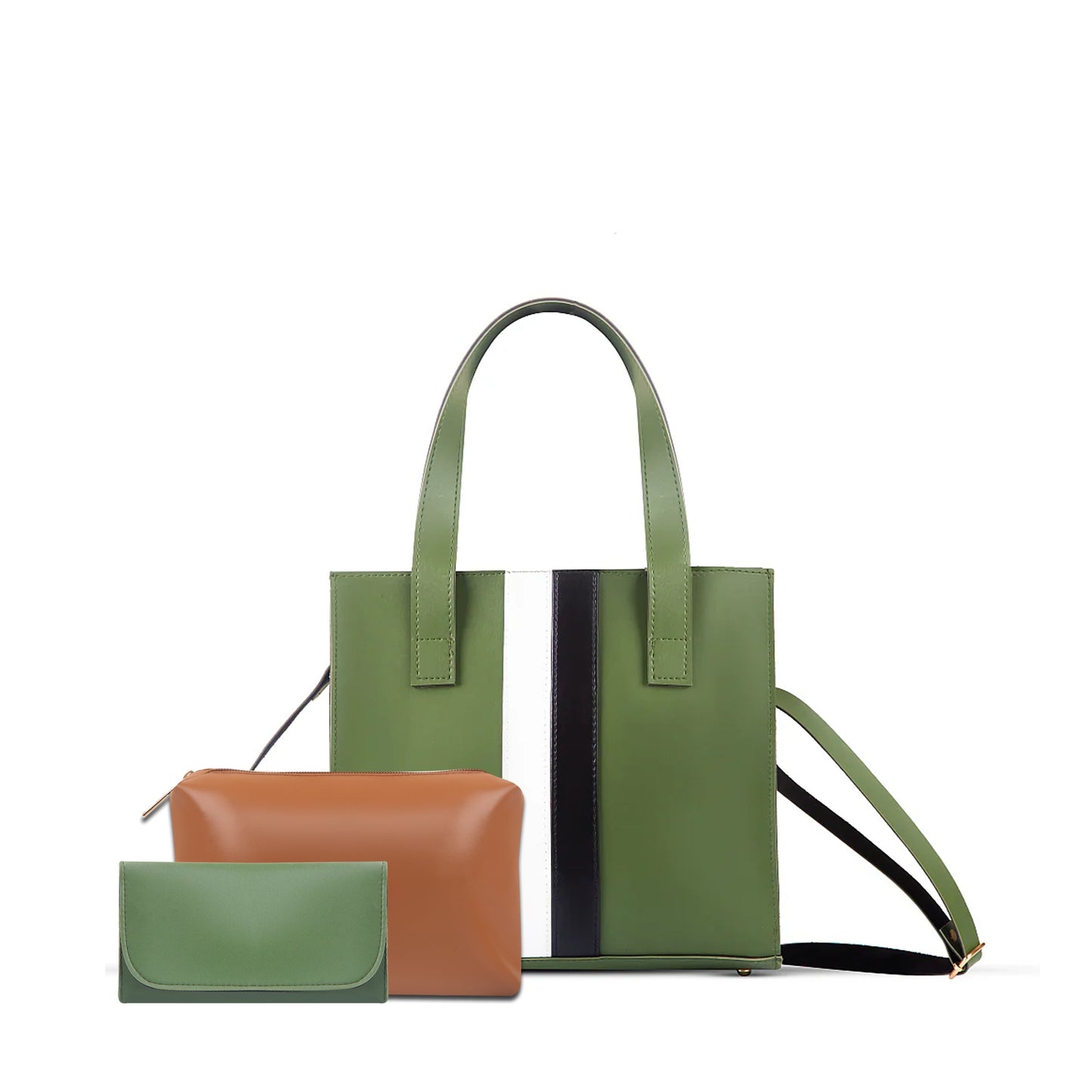 LUNA 3PIECE GREEN HANDBAG