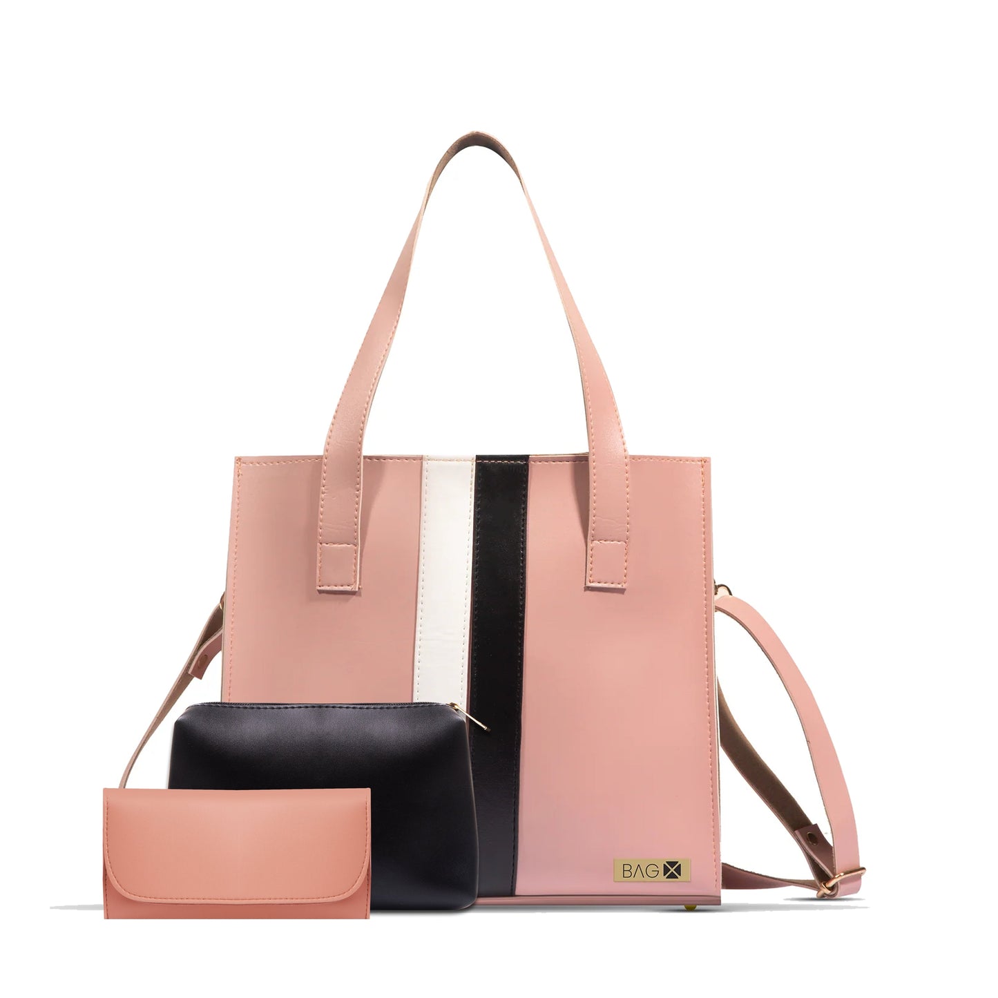 LUNA 3PIECE PINK HANDBAG