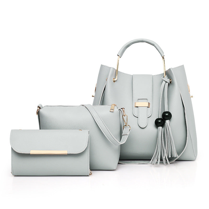 ASTER   3 PIECE GREY HANDBAG