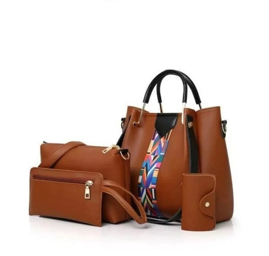 4 Piece Brown handbag