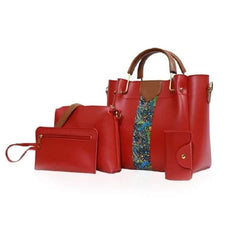 4 Piece Red handbag